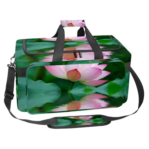 lcndlsoe Großer Sport-Turnbeutel, 30 l, Seesack für Reisen, Workout, Fitness & Sport – Happy Cartoon Dinosaurier Hintergrund, Mehrfarbig 11, 25x48x26cm/9.84x18.9x10.24in, Taschen-Organizer von lcndlsoe