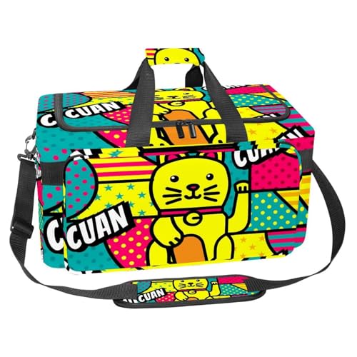 lcndlsoe Großer Sport-Turnbeutel, 30 l, Seesack für Reisen, Workout, Fitness & Sport – Schachbrett, Mehrfarbig 13, 25x48x26cm/9.84x18.9x10.24in, Taschen-Organizer von lcndlsoe