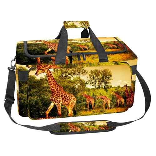 lcndlsoe Großer Sport-Turnbeutel, 30 l, Seesack für Reisen, Workout, Fitness & Sport – Weihnachts-Schneemann-Design, Mehrfarbig 10, 25x48x26cm/9.84x18.9x10.24in, Taschen-Organizer von lcndlsoe