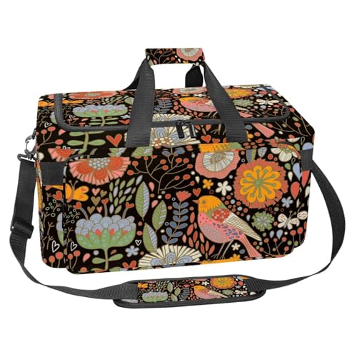 lcndlsoe Großer Sport-Turnbeutel, 30 l, Seesack für Reisen, Workout, Fitness & Sport – Weihnachts-Schneemann-Design, Mehrfarbig 13, 25x48x26cm/9.84x18.9x10.24in, Taschen-Organizer von lcndlsoe