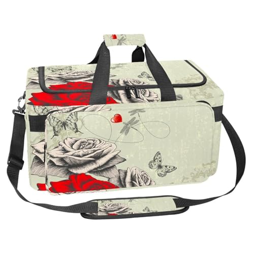 lcndlsoe Großer Sport-Turnbeutel, 30 l, Seesack für Reisen, Workout, Fitness & Sport – Weihnachts-Schneemann-Design, Mehrfarbig 4, 25x48x26cm/9.84x18.9x10.24in, Taschen-Organizer von lcndlsoe