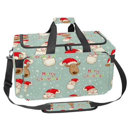 lcndlsoe Großer Sport-Turnbeutel, 30 l, Seesack für Reisen, Workout, Fitness & Sport – Weihnachts-Schneemann-Design, Mehrfarbig 7, 25x48x26cm/9.84x18.9x10.24in, Taschen-Organizer von lcndlsoe