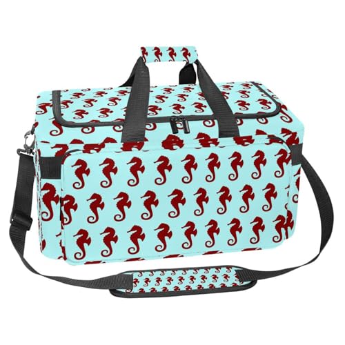 lcndlsoe Großer Sport-Turnbeutel, 30 l, Seesack für Reisen, Workout, Fitness & Sport – flacher bunter Blumenzweig, Mehrfarbig 6, 25x48x26cm/9.84x18.9x10.24in, Taschen-Organizer von lcndlsoe