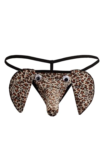 Erotische String Elefant mit Trompete Herren Höschen, Braun, Einheitsgröße von le CABARET LINGERIE