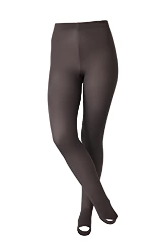 le CABARET LINGERIE Damen Leggings mit hoher Taille Sporthose Laufhose Yoga Hose mit Schlaufen (2-3, dunkelgrau) von le CABARET LINGERIE