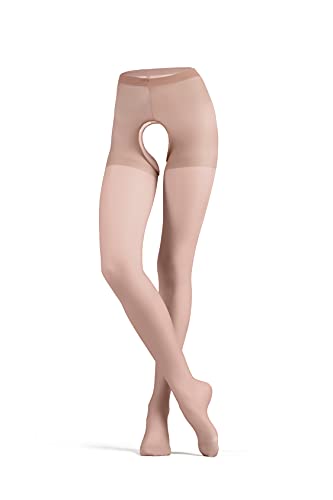 le CABARET LINGERIE Strumpfhose mit offenem Schritt Damen erotische Strumpfhose sexy einfarbige Feinstrumpfhose (braun) von le CABARET LINGERIE