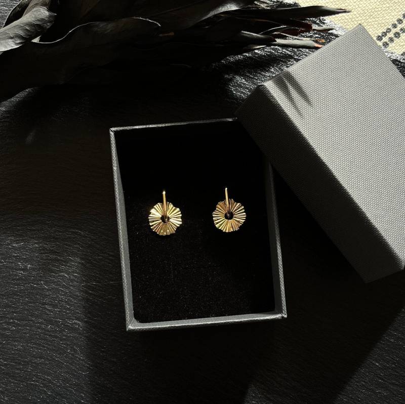 Ovale Creolen Mit Anhänger Gold | Filigrane Ohrringe Abnehmbarem Feiner Ohrschmuck Damen Hochwertiges Geschenk Für Frauen von lePelouJewelry