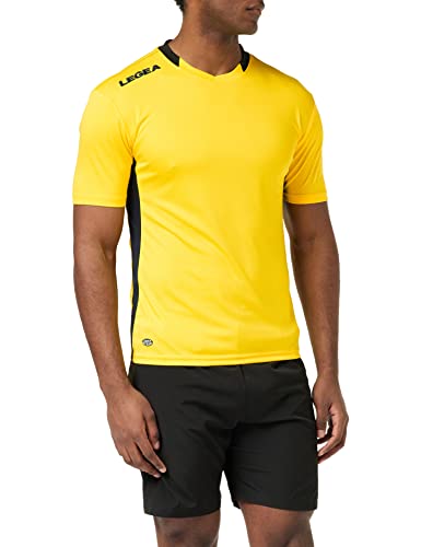 LEGEA Unisex Monaco Jersey T-Shirt, gelb/blau, S von Legea