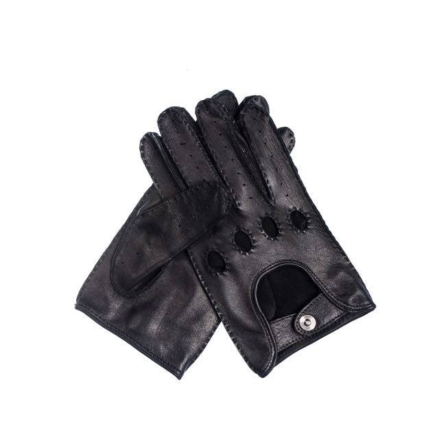Handgenähte Schwarze Lammfell-Lederhandschuhe Für Herren Handgenähte Schwarze Lammfell-Lederhandschuhe Für Herren von leatherglovesworld