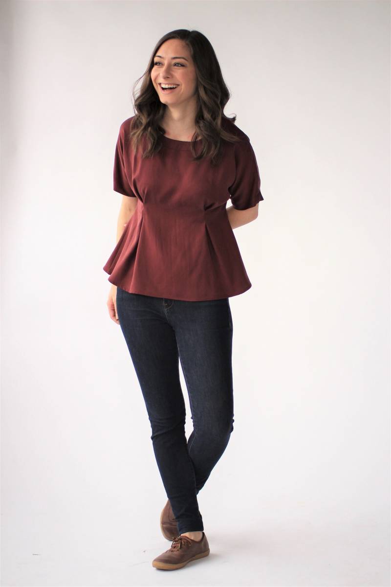 Das Jacky Top in Weinrot Tencel Das Jacky Top in Weinrot Tencel von leckieapparel