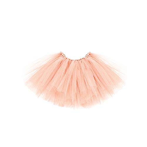 Kinder Tütü Tutu Ballettrock Tüllrock Petticoat Ballettkleid Rock Ballett Tütüs 3 Lagen (Apricot) von DHOBIA