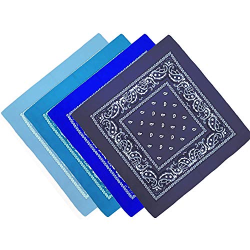 ledermodefashion 3er 6er 12 er Set Bandana Tuch versch Farben 100% Baumwolle Kopftuch Halstuch Nickituch Schal (Set 13) von DHOBIA