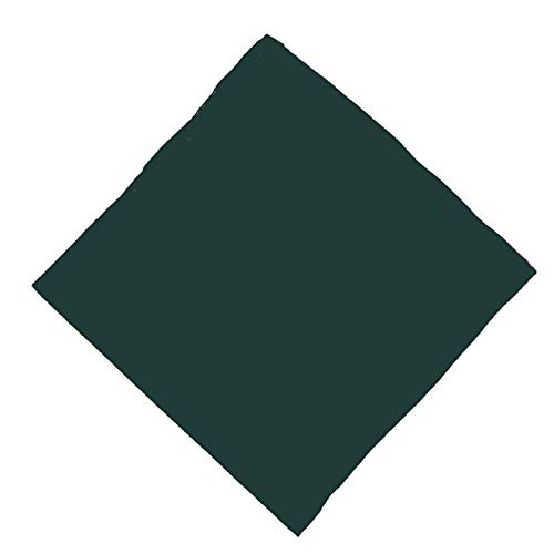 ledermodefashion Bandana Einfarbig Tuch einfarbige Kopftuch Halstuch viele Uni Farben 100% Baumwolle (Grün) von ledermodefashion