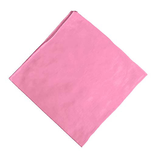 ledermodefashion Bandana Einfarbig Tuch einfarbige Kopftuch Halstuch viele Uni Farben 100% Baumwolle (Rosa) von DHOBIA