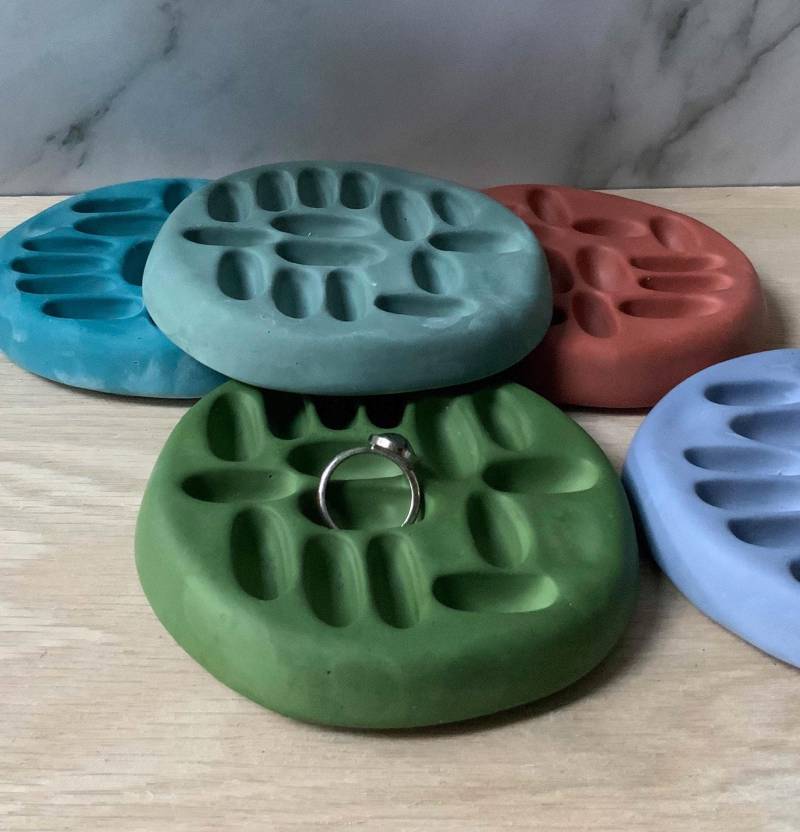 Handgemachte Ringschale Aus Zement Moderner Schmuckhalter von leftcornerdecor