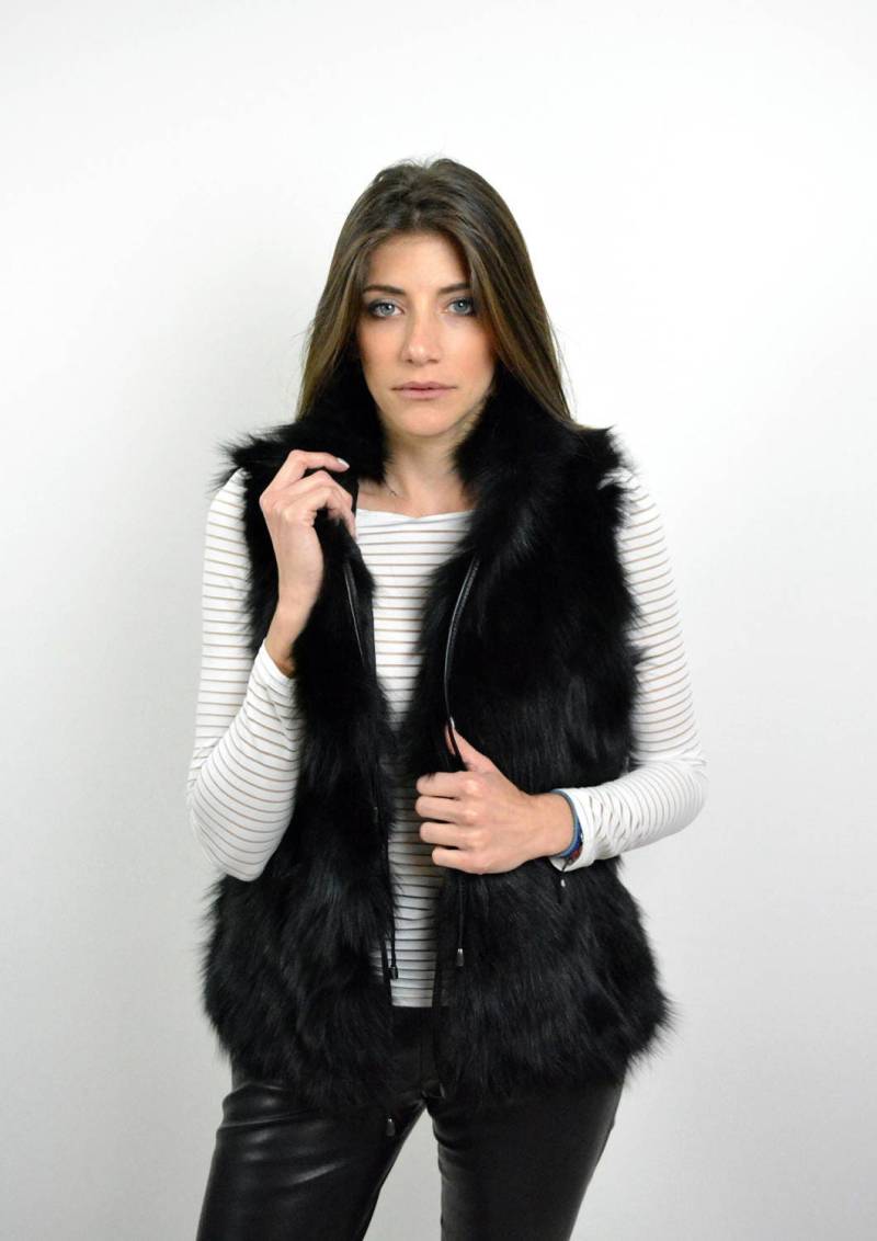 Ärmellose Jacke Für Frauen Aus Echtem Fuchspelz. Handgemachte Stilvolle Echte Pelzweste, Ein Tolles Geschenk Sie von lefushop