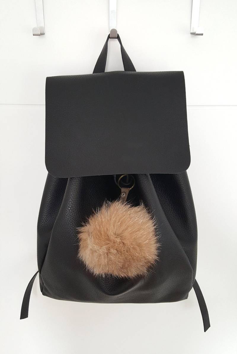 Pom Schlüsselanhänger Mit Echtem Fuchspelz. Wirklich Weiche Braun Epom Pom, Die Auch Als Geldbörse Charme Verwendet Werden Kann, Ein Tolles von lefushop