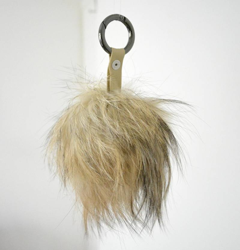 Pom Schlüsselanhänger Mit Echtem Fuchspelz. Wirklich Weiche Braun Epom Pom, Die Auch Als Geldbörse Charme Verwendet Werden Kann, Ein Tolles von lefushop