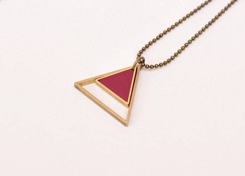 Kette Dreieck/Dreieck Bordeaux Kette Dreieck/Dreieck Bordeaux von lefuxs
