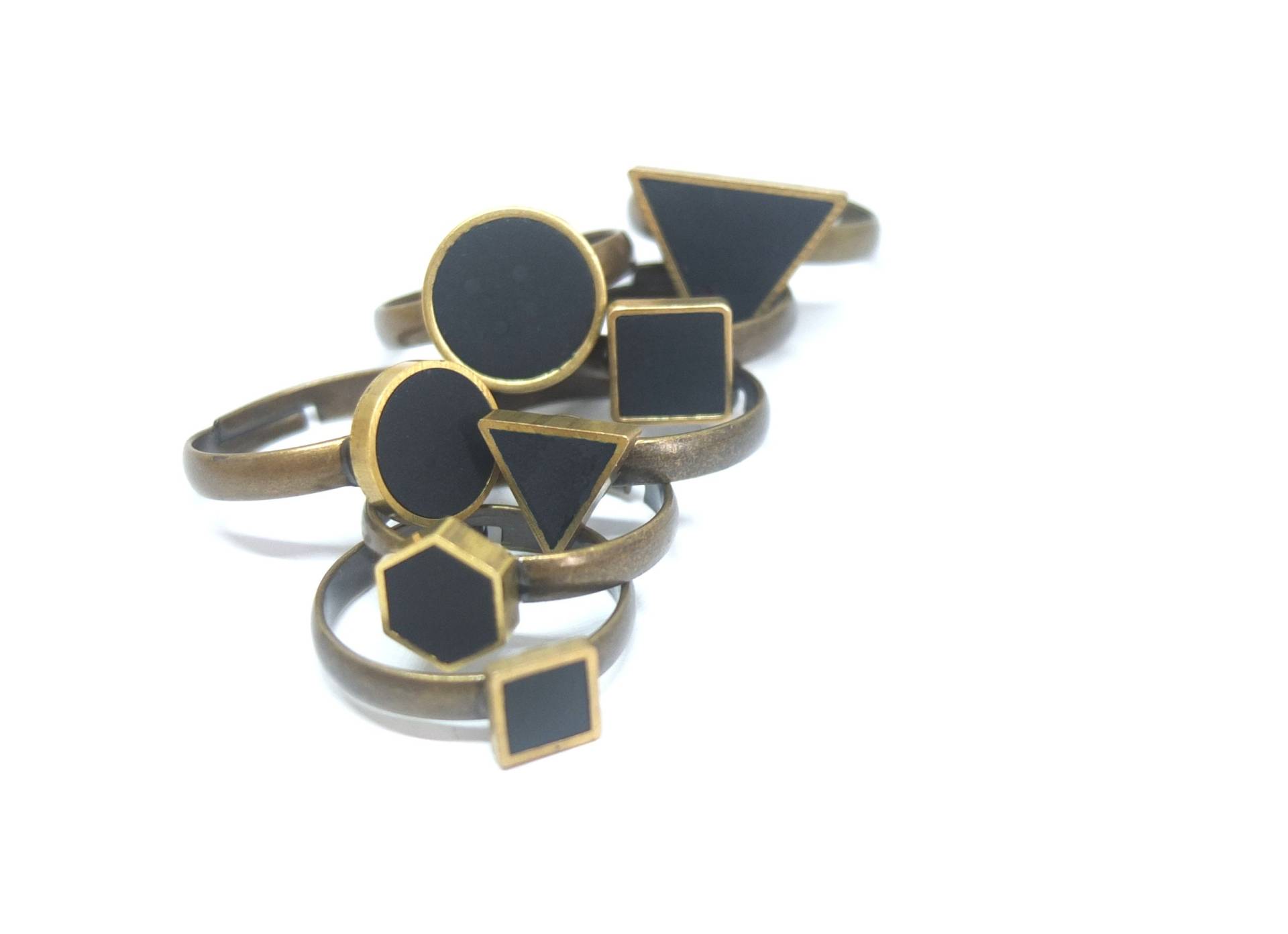 Ring Schwarz Verstellbar Messing Ring Schwarz Verstellbar Messing von lefuxs