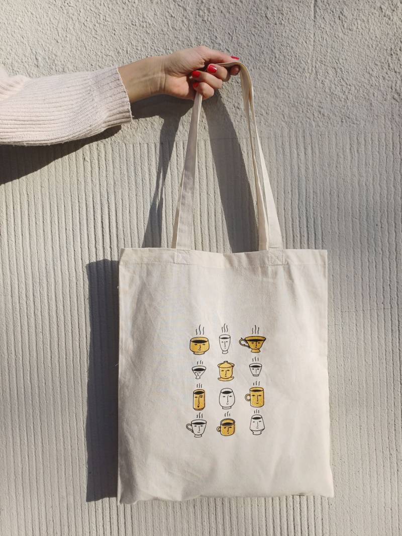 Happy Cups - Tragetasche Mit Siebdruck Happy Cups - Tragetasche Mit Siebdruck von legiovanne