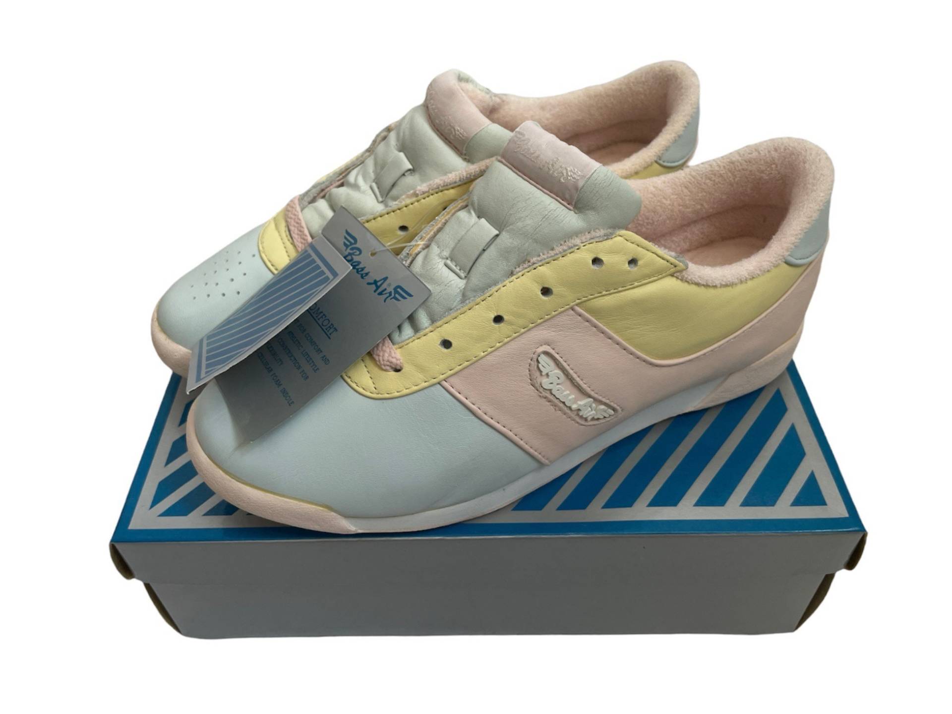 Vintage Bass Air Colorblock Pastell Sneakers Schuh Damen Größe 7, 5 Deadstock Nib 80Er von legitbabes