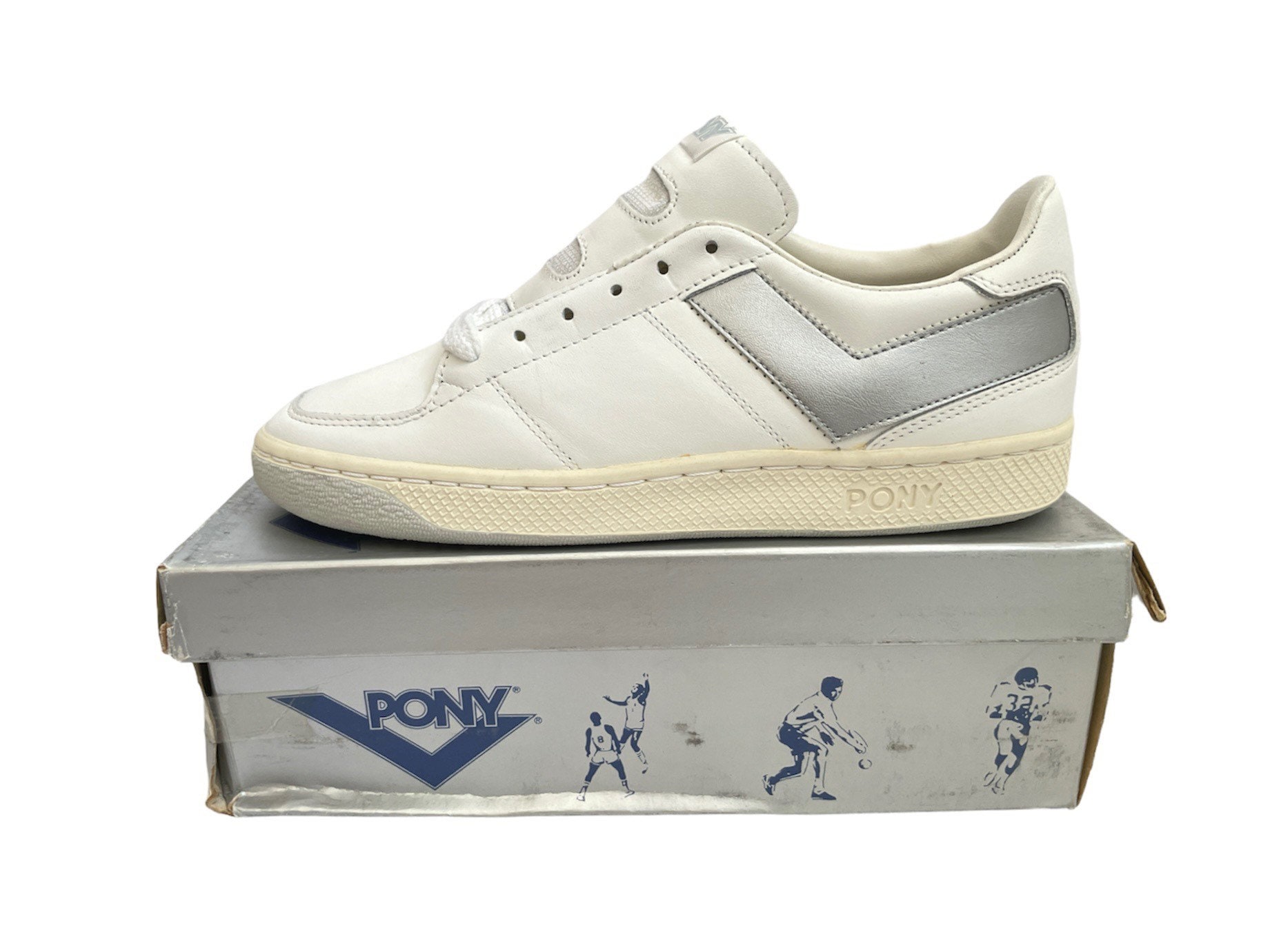 Vintage Pony Match Point Tennis Sneakers Schuhe Damen Größe 9, 5 Deadstock Nib 80S von legitbabes