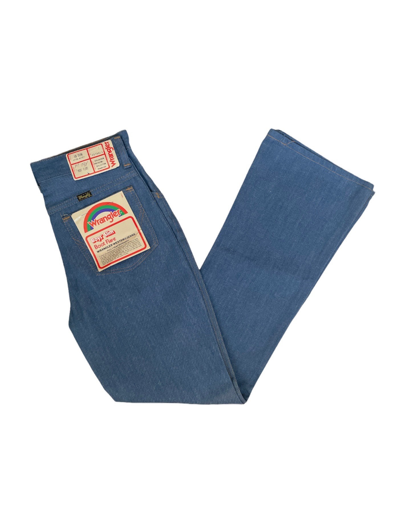 Vintage Wrangler Jungen Slim Boot Flare Western Jeans Gr. 16 Deadstock Nwt 70S Made in Usa von legitjunior