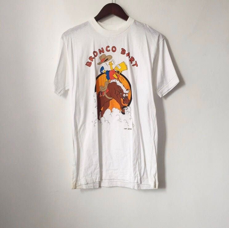 Vintage Bart Simpson T-Shirt Größe Large Deadstock Nwot 90S Made in Usa Single Stitch Einzelstich von legitvintage