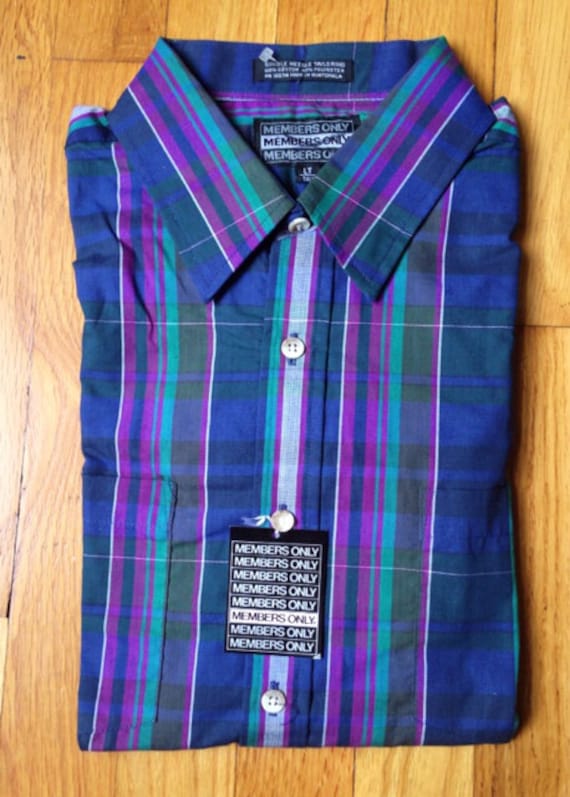 Vintage Mitglieder Nur Kariertes Hemd Herren Größe L Lang von legitvintage
