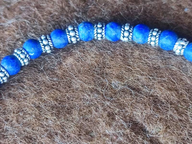 Leguan Kette Silber 925 Granuliert Lapis Lazuli Länge 46 cm Unikat Leguan Kette Silber 925 Granuliert Lapis Lazuli Länge 46 cm Unikat von leguan4u