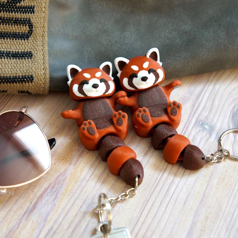 Flexi Red Panda Keychain Pair - Magnetic Hand-Holding Matching Keychains | Adorable For Couples & Friends Flexi Red Panda Keychain Pair - Magnetic Hand-Holding Matching Keychains | Adorable For Couples & Friends von lehadesignAT