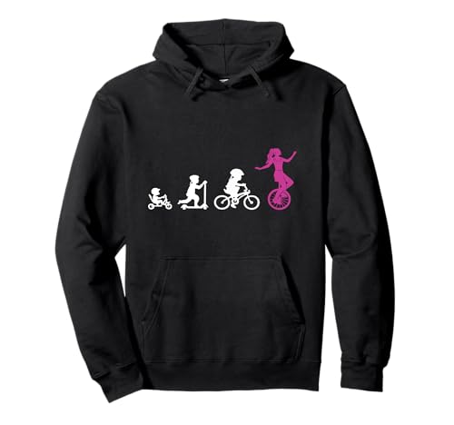 Einradfahrerin Evolution Artisten Zirkus Mädchen Einrad Pullover Hoodie von leidenschaftliche Einradfahrerin jongleure Hobby