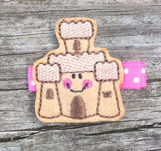 Sandburg-Haar-Clip, Sommer-Haar-Clips, Strand-Haar-Clip, Kleinkind-Haar-Clips, Filz, Dass Clips, Sandburg Schleife Im Haar, Sommer Haare Schleifen von leilei1202