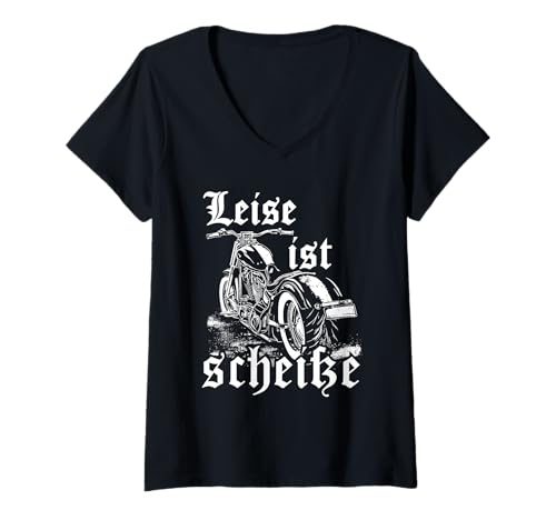 Damen leise ist scheiße T-Shirt mit V-Ausschnitt Damen leise ist scheiße T-Shirt mit V-Ausschnitt von leise ist scheiße tshirt