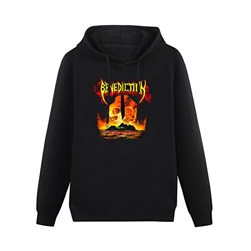 Benediction Subconscious Terror 1990 Album Cover Hoodies Long Sleeve Pullover Loose Hoody Sweatershirt Black L von lelei