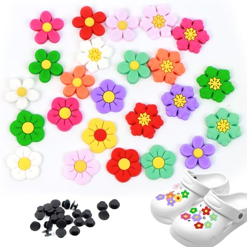 Schuh Charms Crocs DIY Stecker Set 3D Schuhanhänger für Clogs, PVC Shoe Charms Cartoon Schuh-Dekoration für Kinder Jugendliche Erwachsene 24 Stück von lemgyiamz