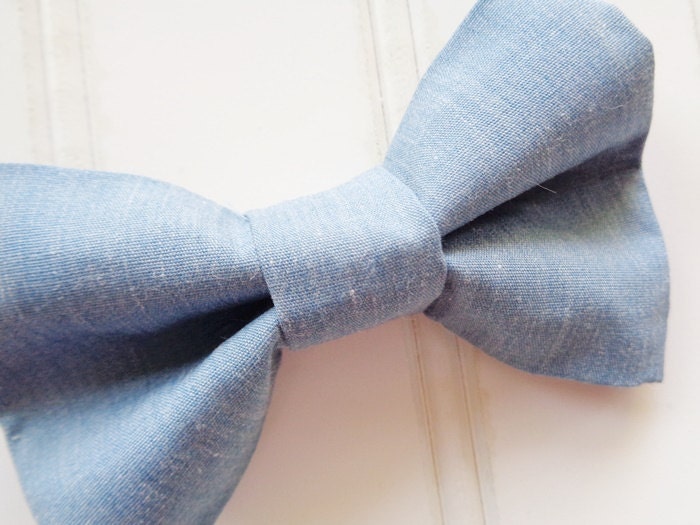Jeans Farbigen Clip-On Fliege von lemonpolkadots