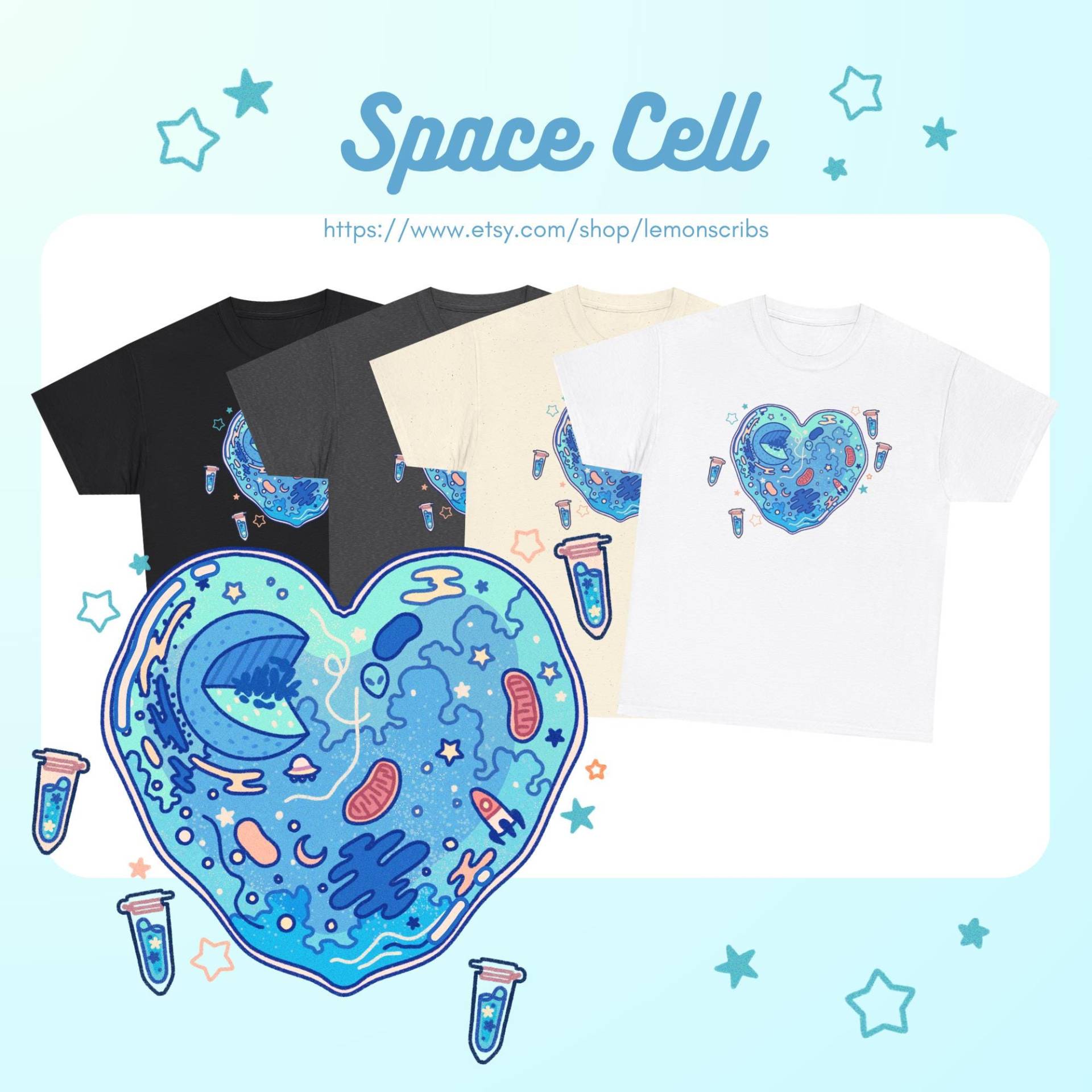 Alien Space Cell Shirt - Unisex von lemonscribs