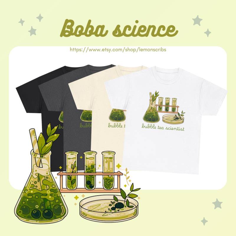 Bubble Tea Scientist Shirt - Unisex von lemonscribs
