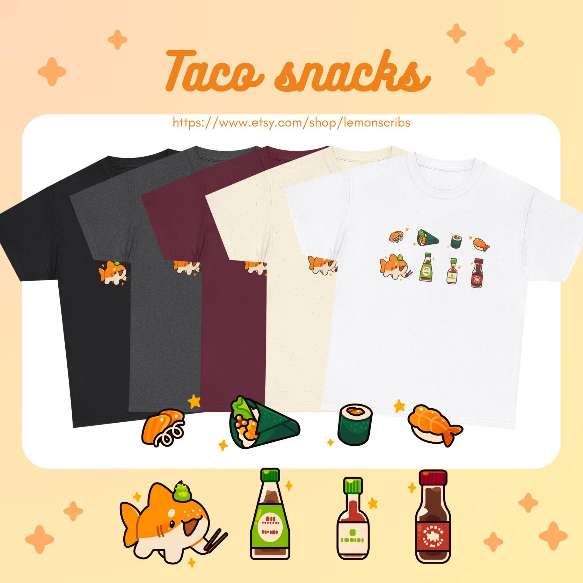 Taco The Sharkie Snack Shirt - Unisex von lemonscribs