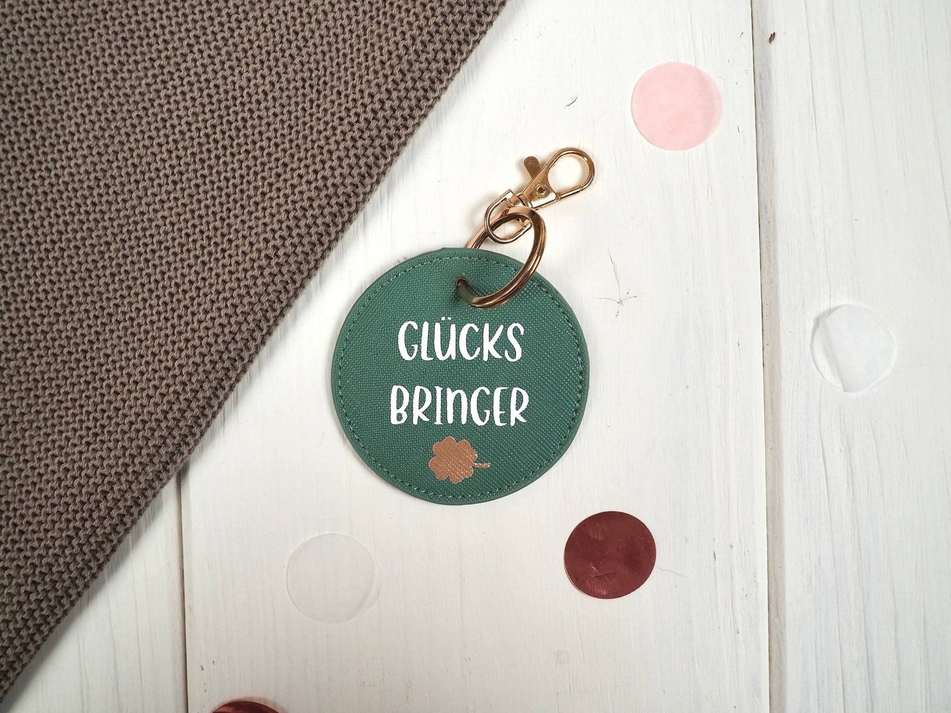 Personalisierter Schlüsselanhänger "Glücksbringer" | Kunstleder Kleines Geschenk Abschlussprüfung Mitbringsel Viel Glück Personalisierter Schlüsselanhänger "Glücksbringer" | Kunstleder Kleines Geschenk Abschlussprüfung Mitbringsel Viel Glück von lenaplotterliebe