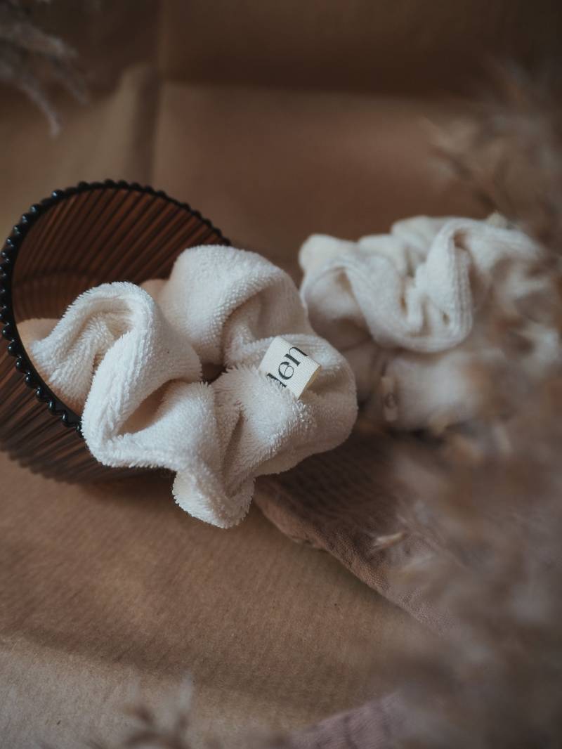 Frottee Scrunchie | Haargummi Aus Bio Handgemacht Sommer von lenelaShop