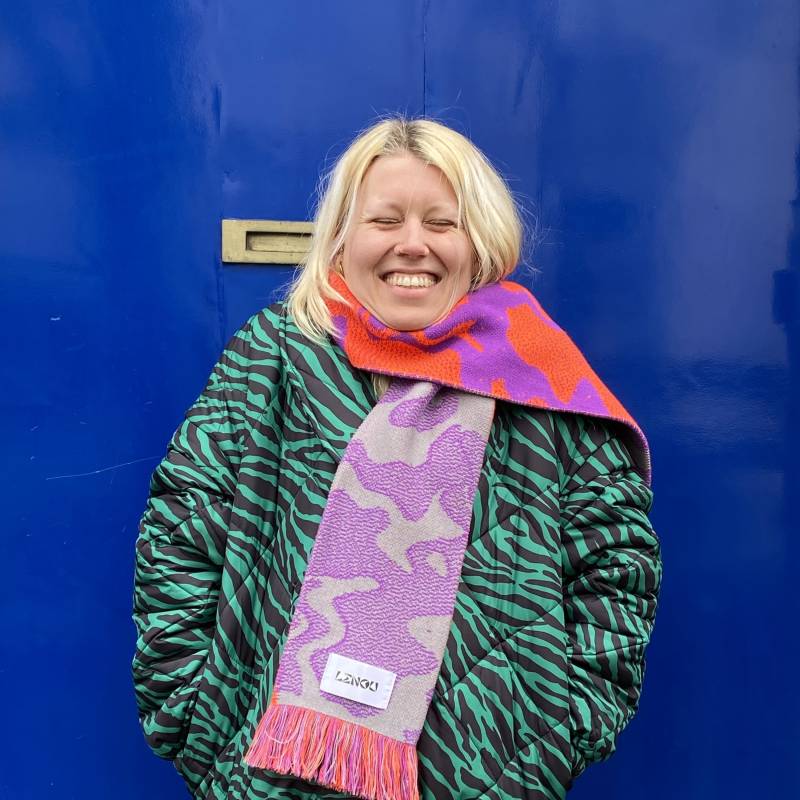 Lenou Fanschal Swirl Lila von lenouscarf