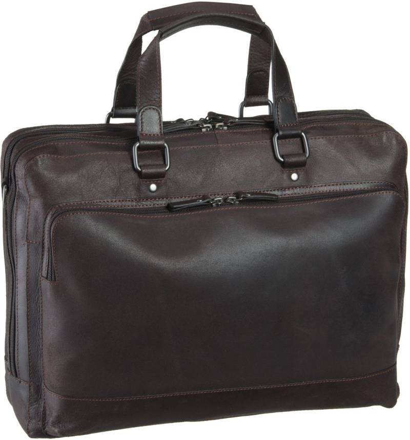 Leonhard Heyden Dakota 7562 Kurzgrifftasche 2 Fächer  in Braun (15.3 Liter), Aktentasche von leonhard heyden