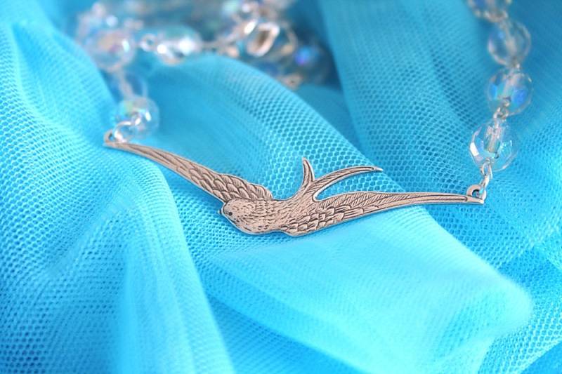 Breitet Eure Flügel Und Fliegen Hoch Traum Vogel Halskette von lepetitebonbon