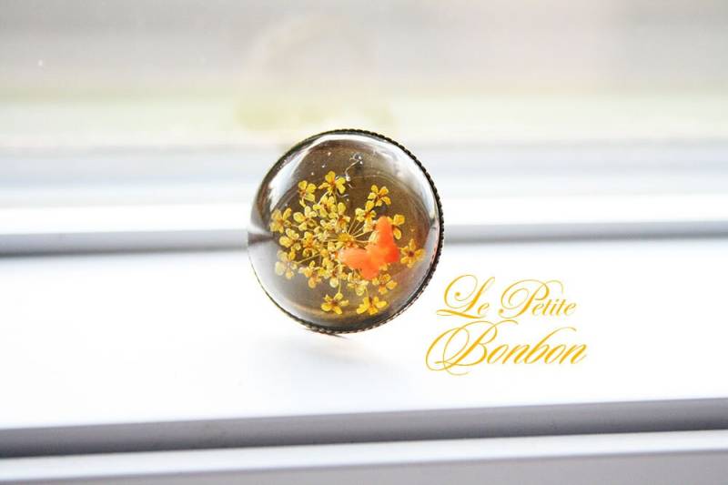 Getrocknete Blume Glas Ring | Pick 1 von lepetitebonbon