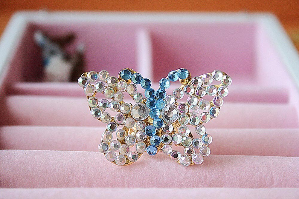 Kristalle Schmetterling Ring von lepetitebonbon