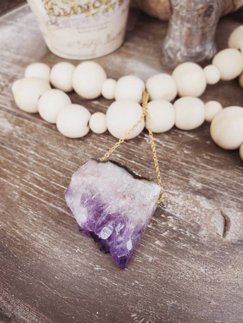 Krystal Achat Stein Halskette von lepetitebonbon