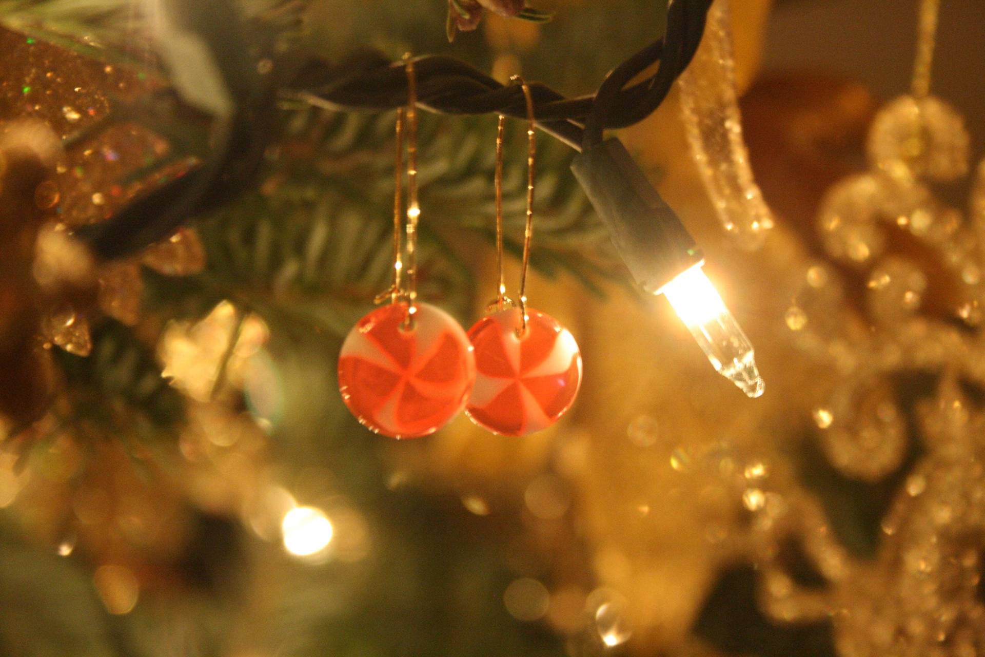 Urlaub Streifen Süßigkeiten Rohr Ohrringe von lepetitebonbon